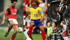 世界足坛有三个球星，发型从前期的长发，直接变为后来的光头