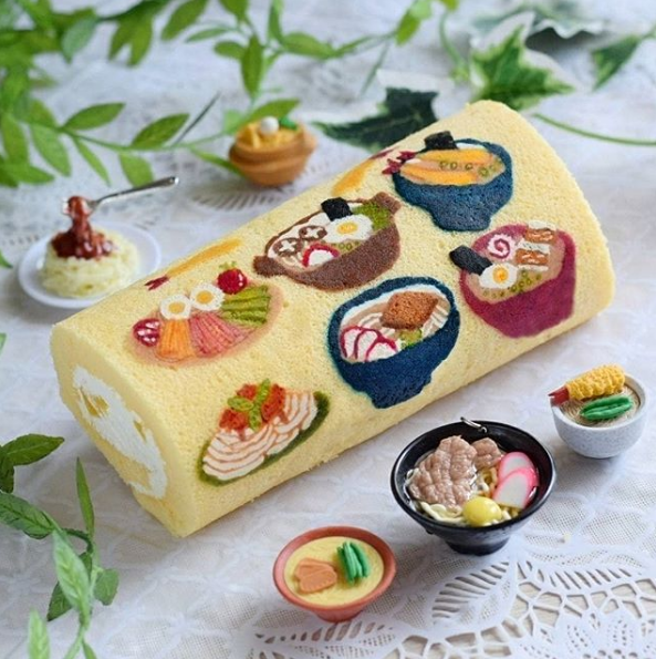 日本小姐姐做的奶油蛋糕卷，个个都像艺术品，美到不忍下口哇