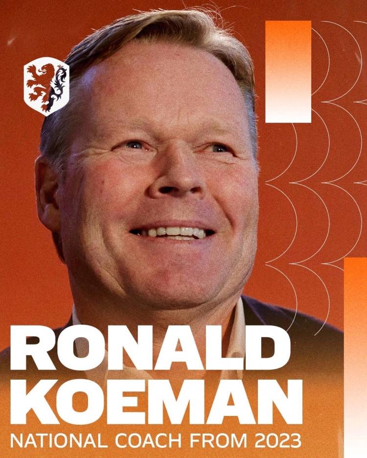 官方：科曼从2023年起担任荷兰国家队主帅，签约至<span class=