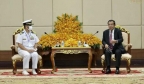 柬埔寨洪森总理会见日本自卫队指挥官