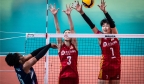 中国女排3比0完胜多米尼加，世联赛战绩为7胜4负，提前晋级总决赛